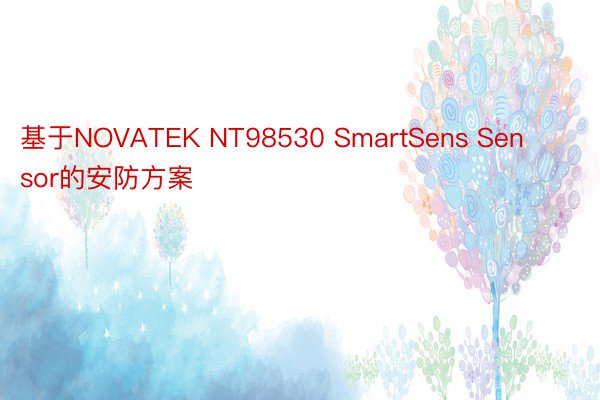 基于NOVATEK NT98530 SmartSens Sensor的安防方案